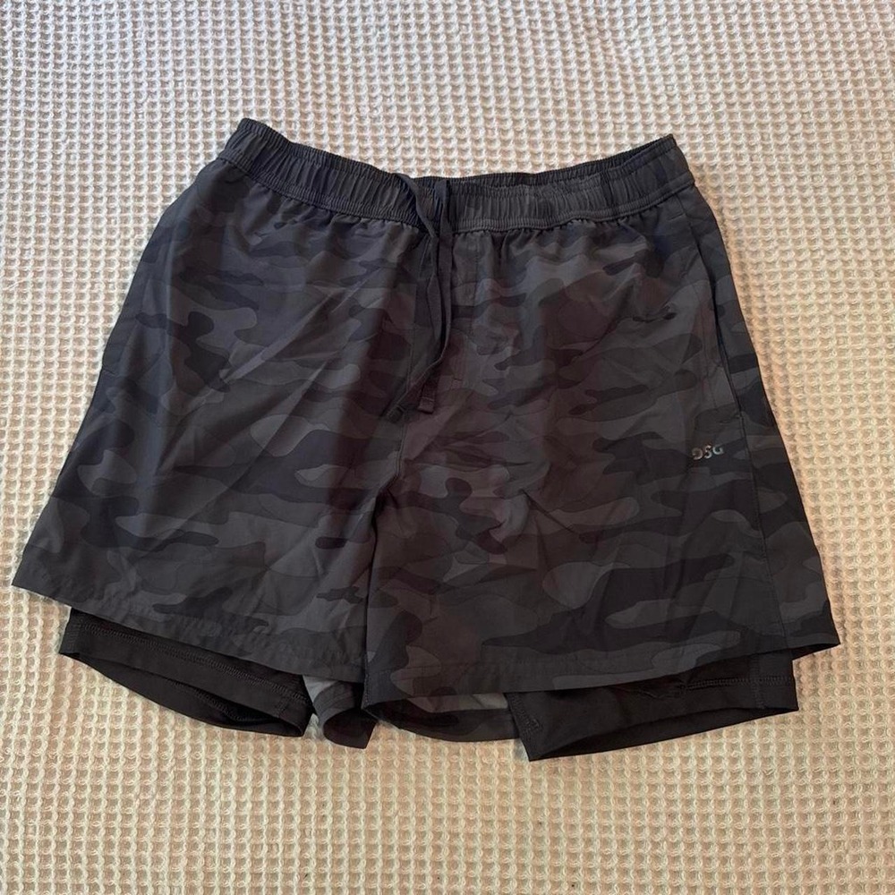 DSG black camo shorts with built in liner